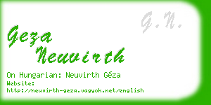 geza neuvirth business card